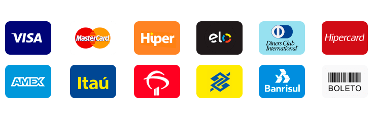 Formas de pagamento aceitas